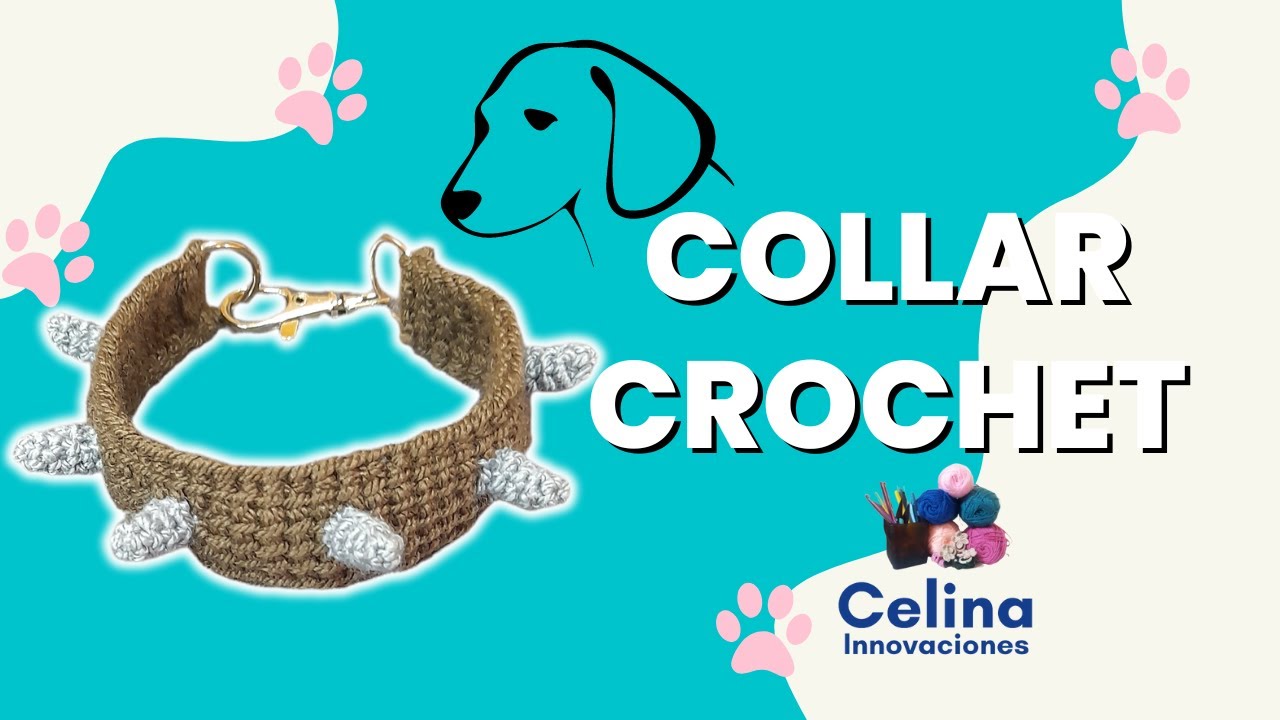COLLAR  CROCHET para perrito amigurumi🐾 ¡tutorial paso a paso!  😊