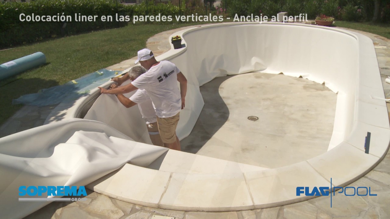 FLAGPOOL - cap 2 - colocación liner en las paredes verticales