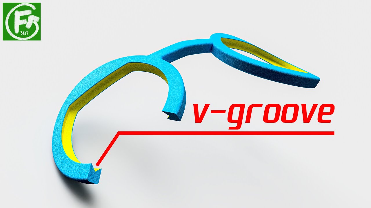 Fusion 360 | V-groove on non-planar frame