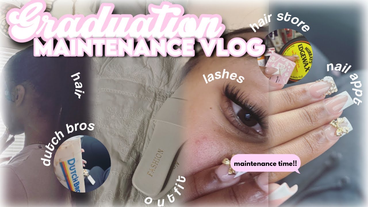 GRADUATION MAINTENANCE VLOG ☆ || nails, hair, chit chat, outfit, etc