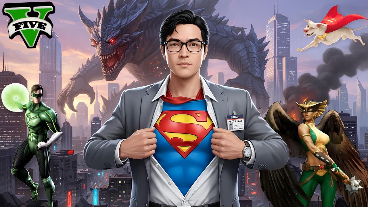Super Smart နှင့် Super ခွေးလေး တို့ရဲ့ စွန့်စားခန်း (Movie) | Superman Movie in GTA V