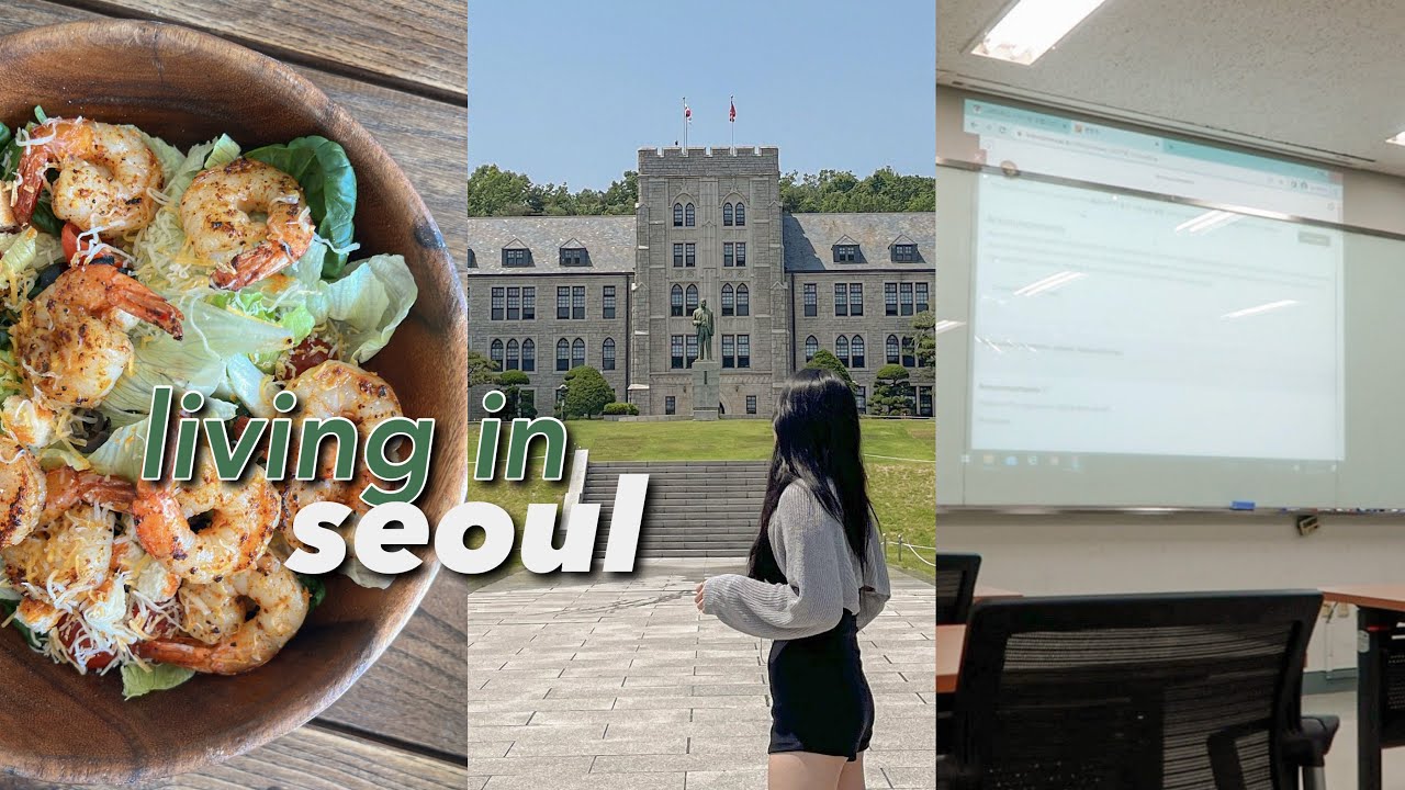 university life in korea 🐯 classes, eating healthy, boyfriend update, studying, seoul cafes | vlog