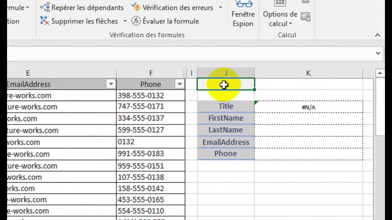 2 RECHERCHEV la valeur recherchée