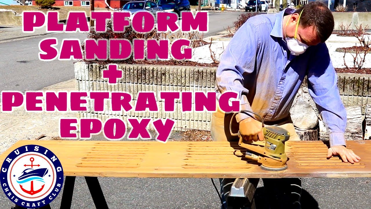 Penetrating Epoxy & More Father/Son Sanding | DIY Swim Platform Repair Pt. 3