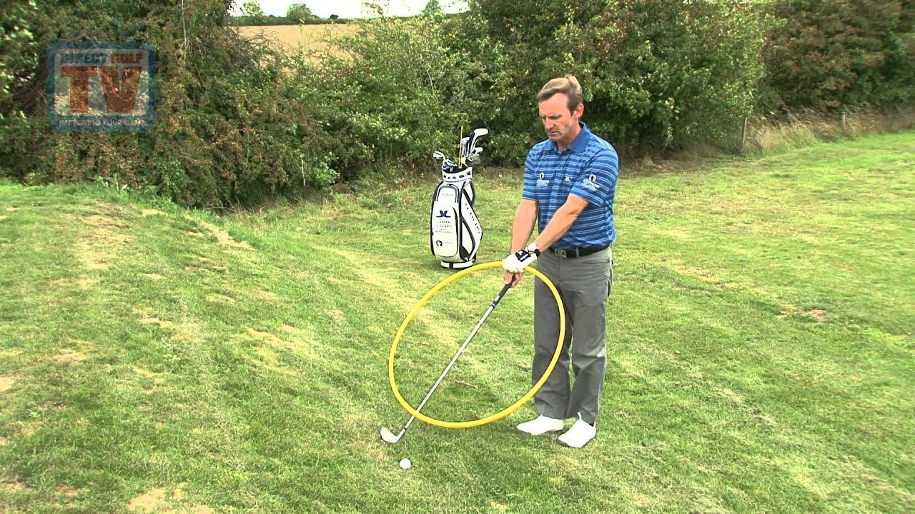 Awkward lie 4 - ball above - Golf Training Tip