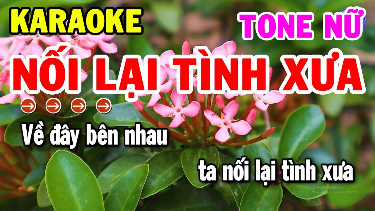 Karaoke Nối Lại Tình Xưa Tone Nữ Nhạc Sống Cha Cha Hay Nhất | Kho Nhạc Karaoke