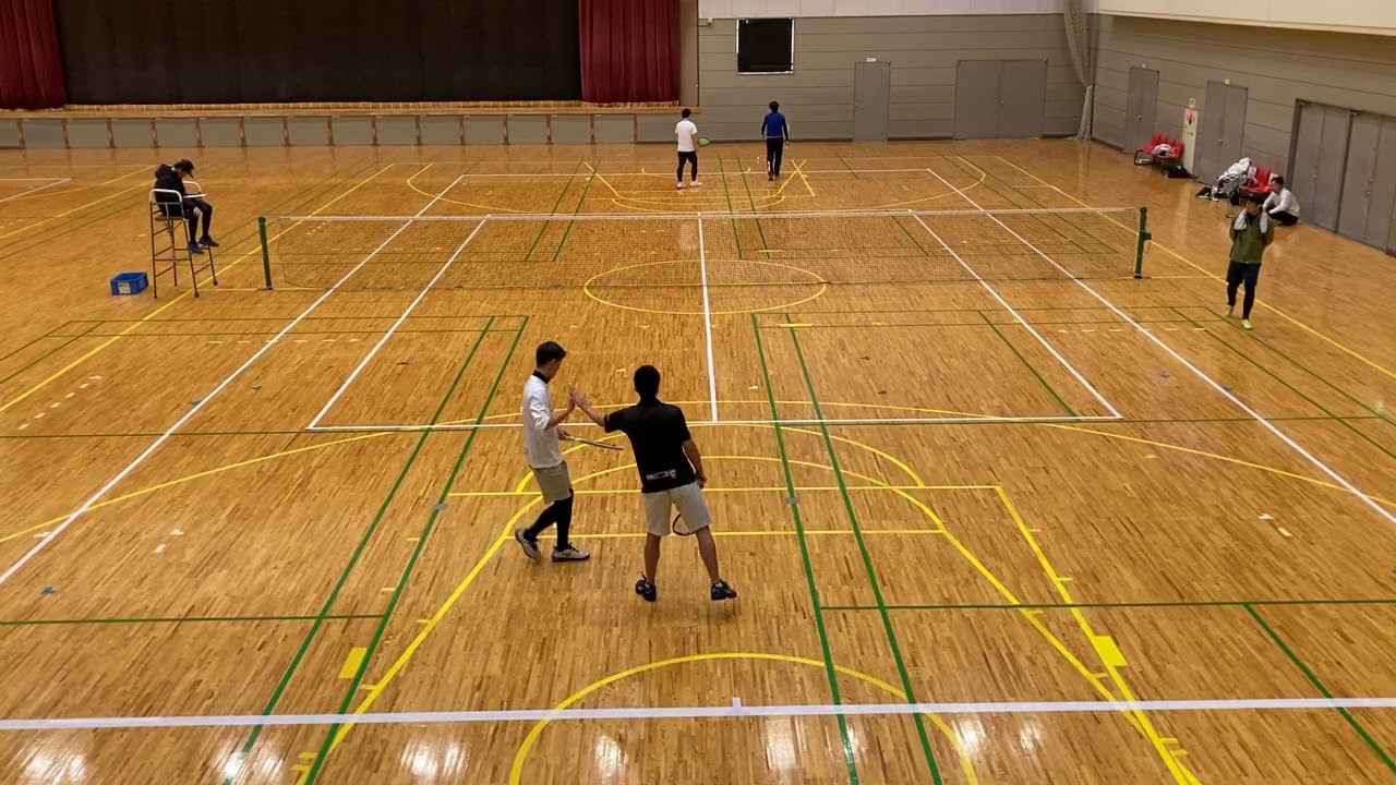 ソフトテニス　仙南市町対抗戦　桃野・佐々木（岩沼STC）　vs    名取・Ａ