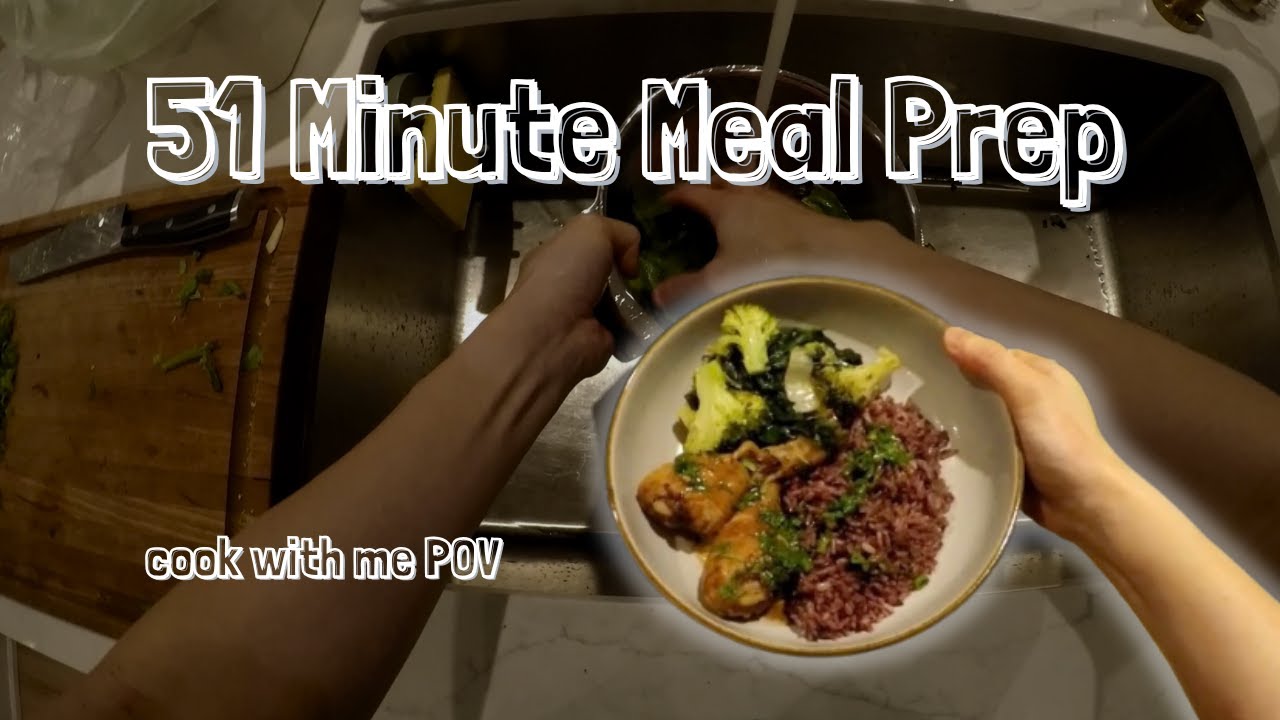 51 Minute Real Time Meal Prep POV | Quiet Cooking | Soy Braised Chicken
