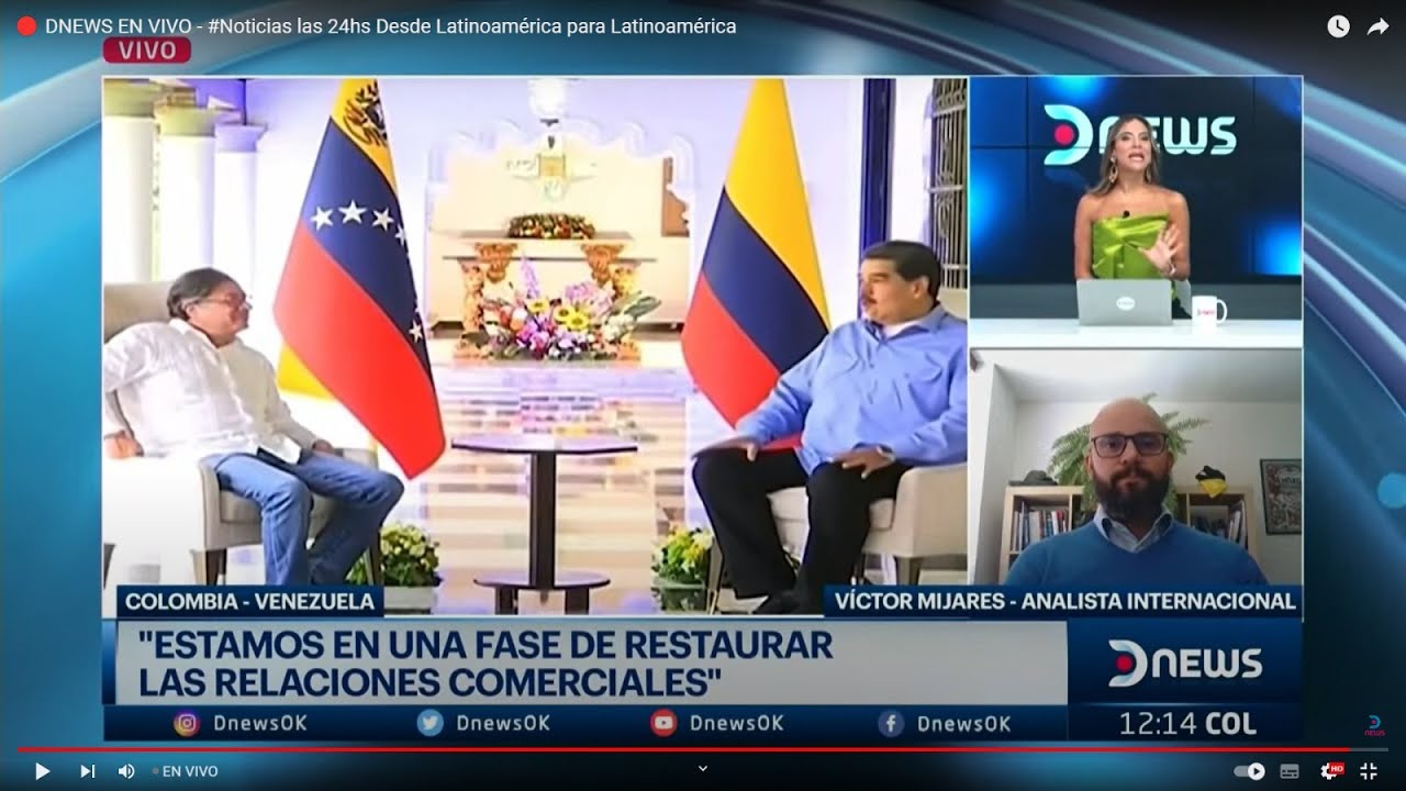 Víctor Mijares en DNews sobre la tercera reunión Petro-Maduro