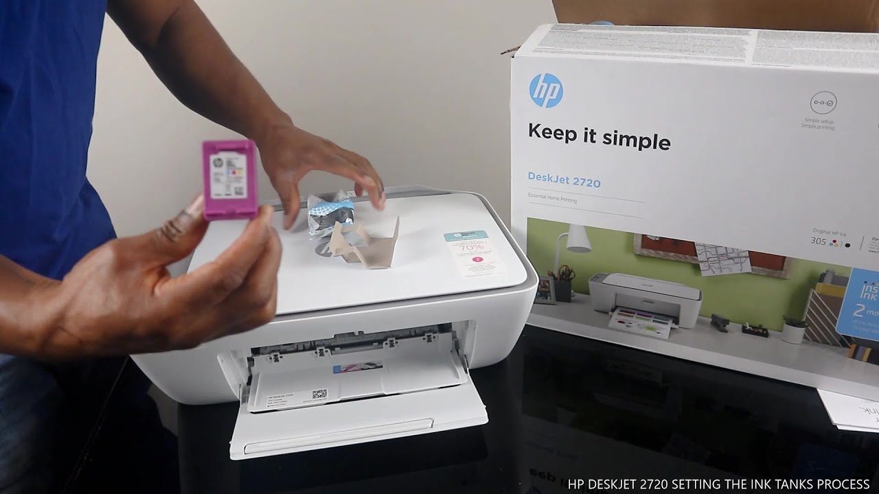 HP DESKJET 2720 SETTING THE INK TANKS PROCESS