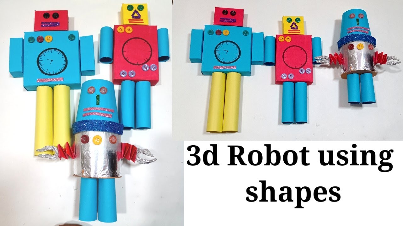 Make robot using shape || robot  with geometry shape || math shape model
