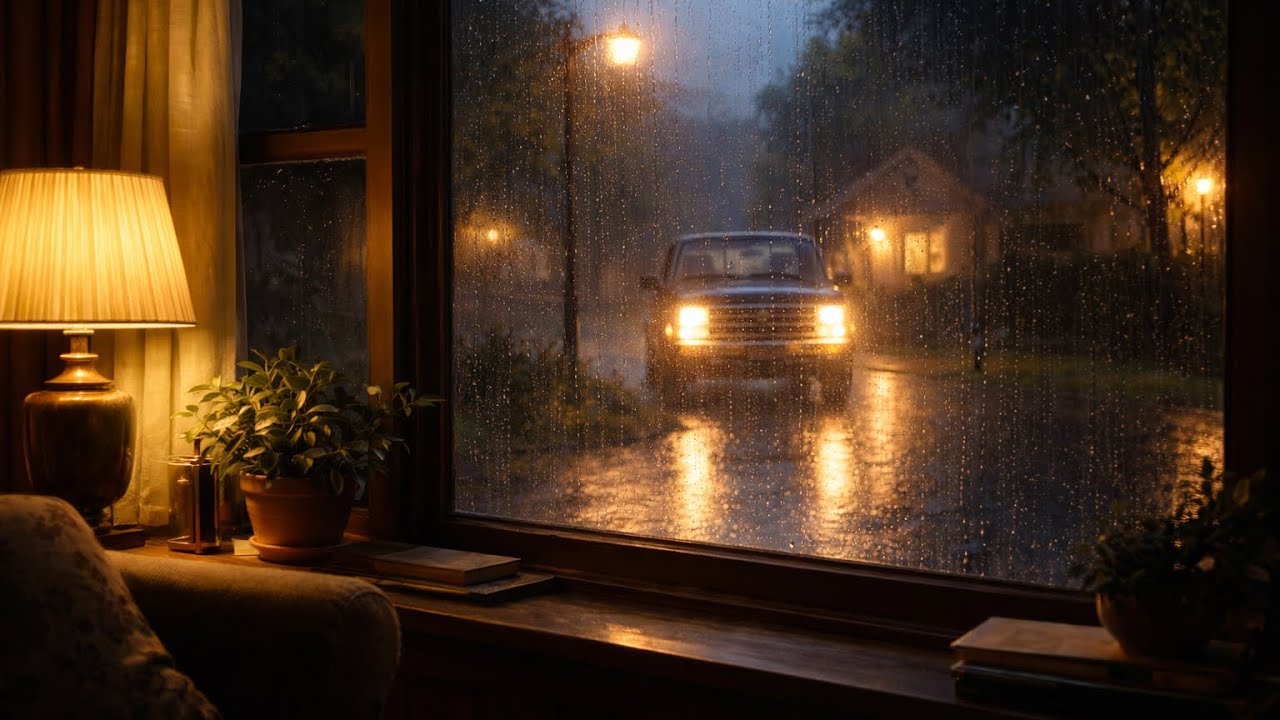 A Rainy Evening at Gran’s House | Thunder and Rain