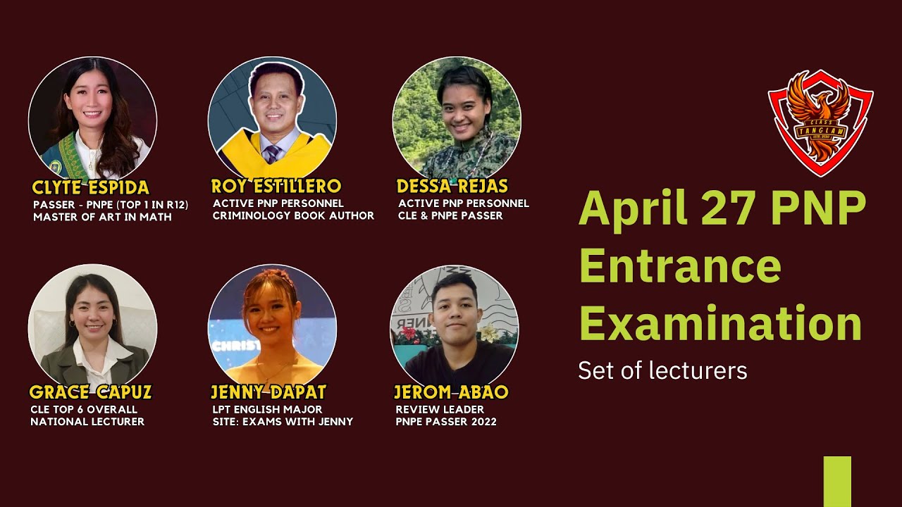 NAPOLCOM ENTRANCE EXAM FOR APRIL 2025