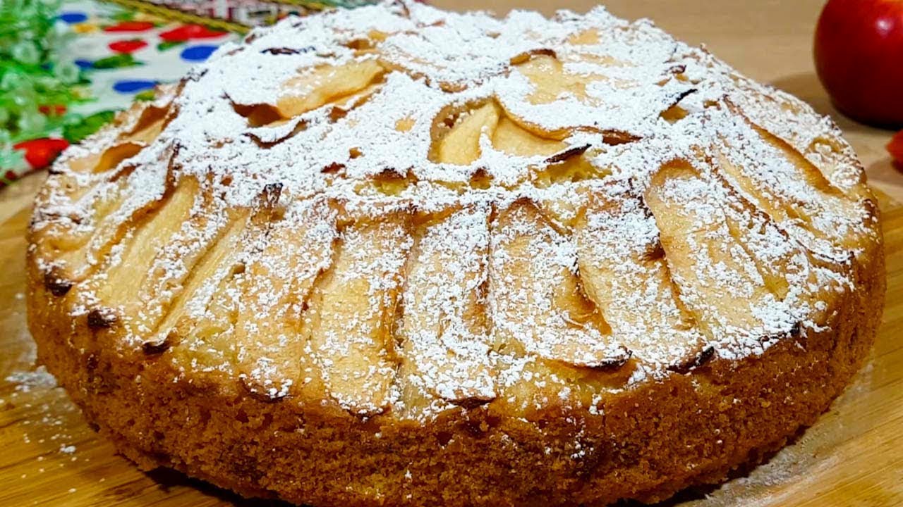 Очень Вкусная и Пышная Шарлотка! Рецепт Постного Пирога с Яблоками БЕЗ ЯИЦ и МОЛОКА на Скорую Руку!