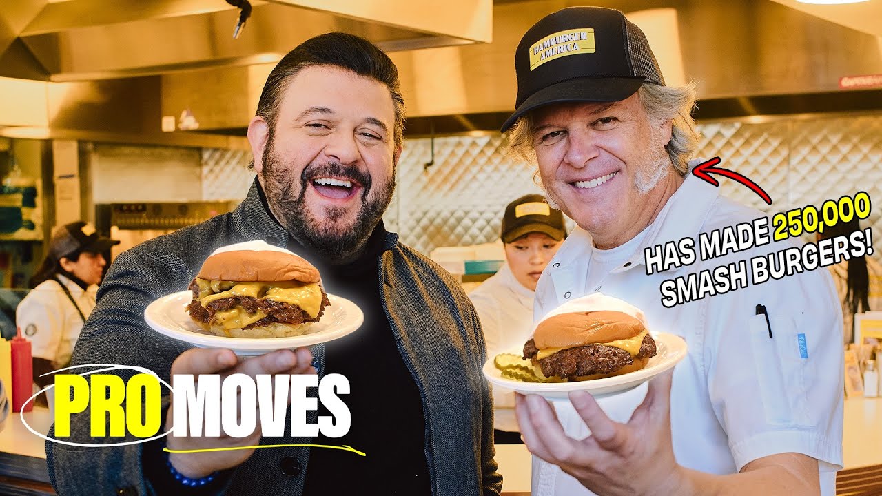 Smash Burger Master Class with George Motz and Adam Richman | Pro Moves