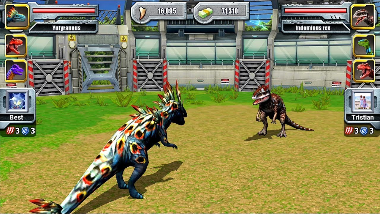 Indominus Rex VS Yutyrannus - Jurassic Park Builder JURASSIC Tournament Android Gameplay