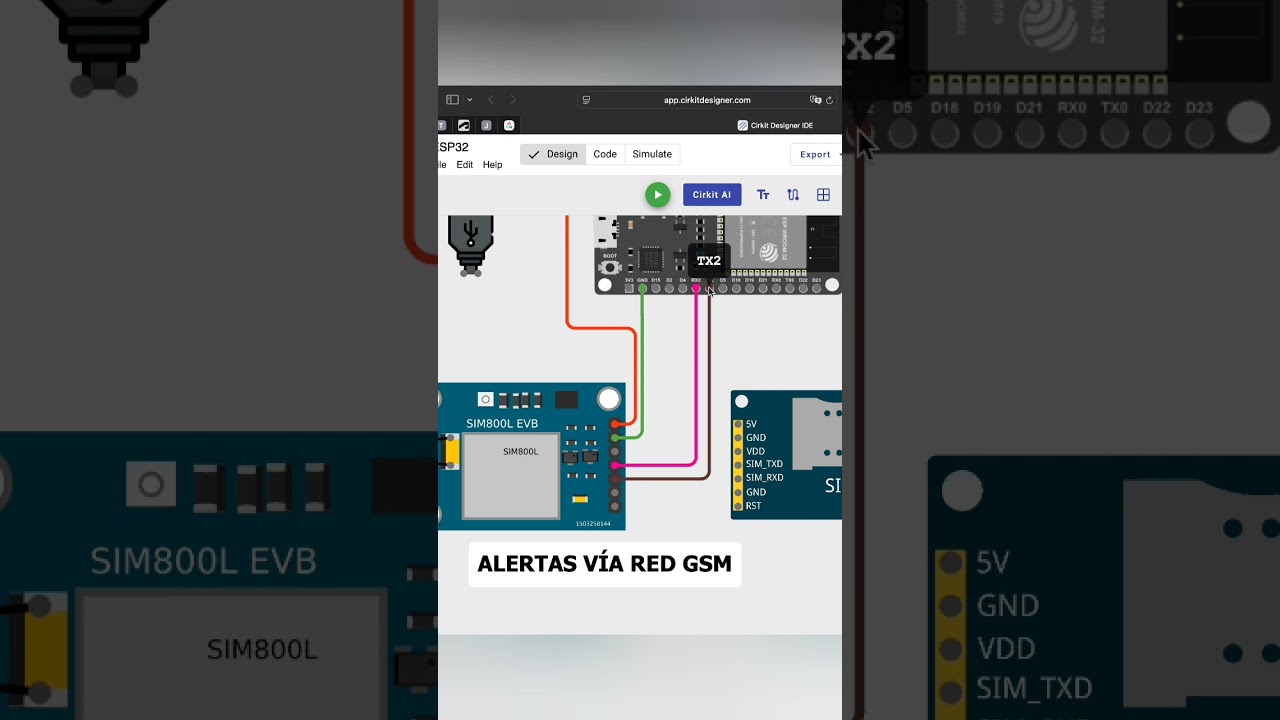 📱SIM800l + ESP32= MENSAJES DE ALERTA🔥🔥🔥. #robotica #arduino #ingenieria #impresion3d #firedetect
