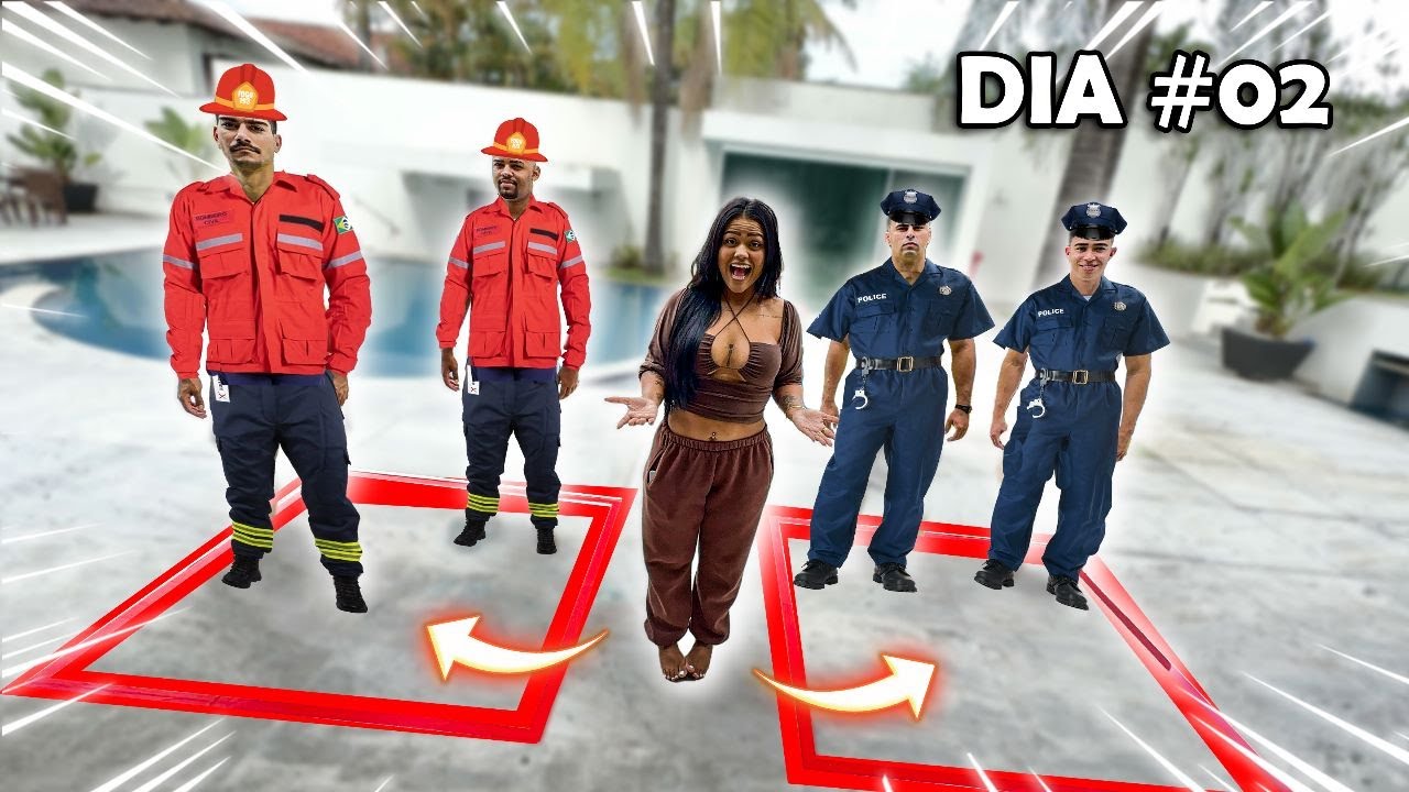 O ÚLTIMO A SAIR DO QUADRADO GANHA R$500 REAIS!!! (Políciais VS Bombeiros)