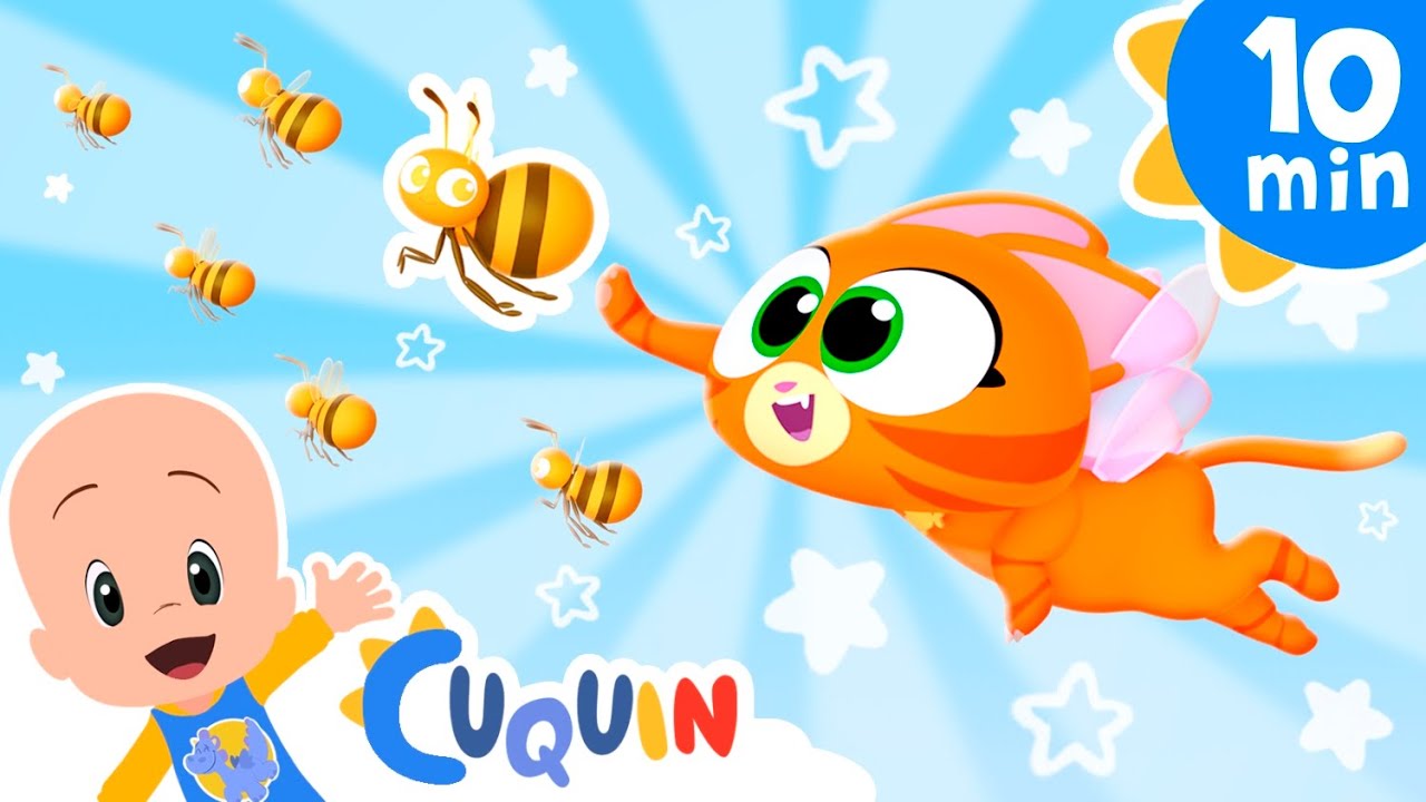El gatito quiere volar como una abeja | Cánticos Para Niños | Cleo & Cuquín
