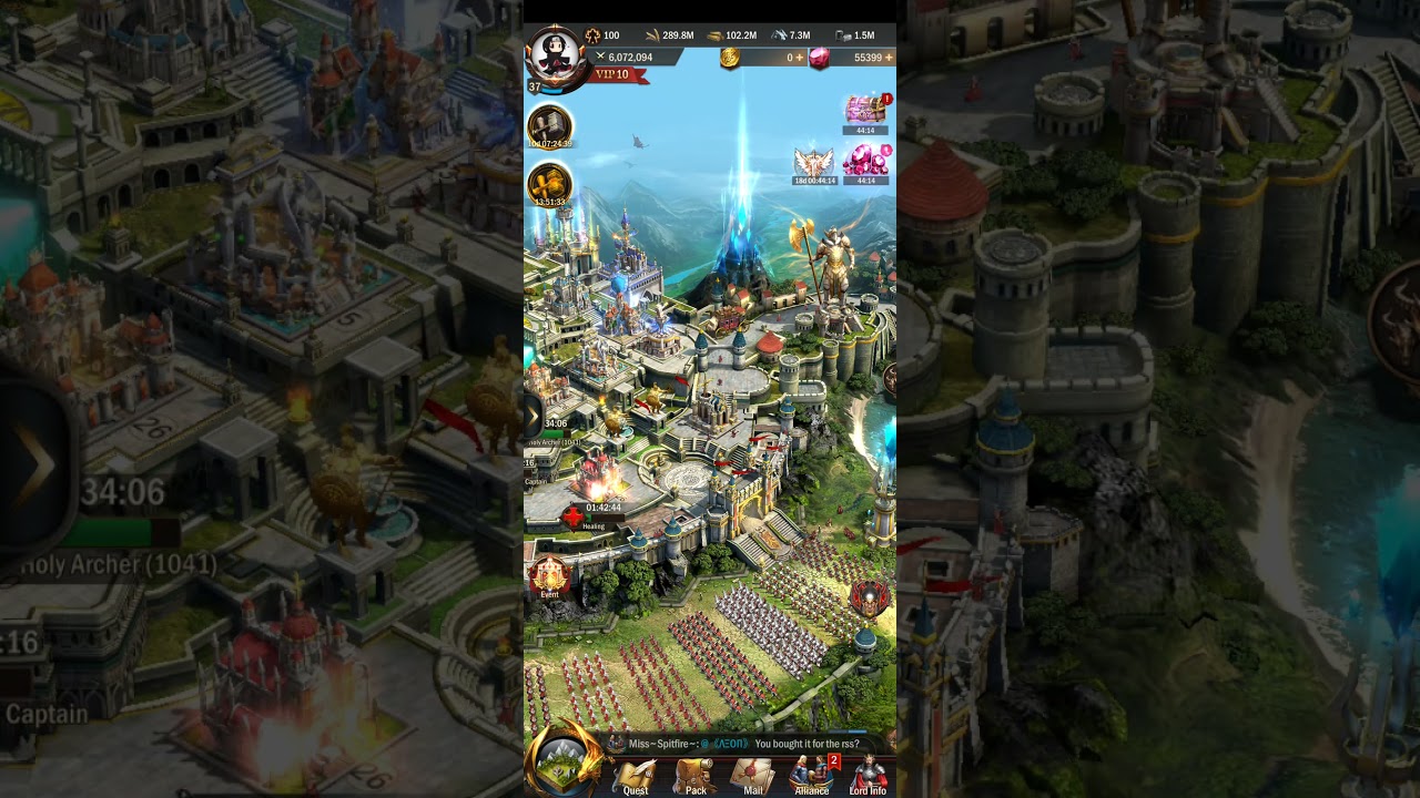 War and Order double sos attacks and biggest castle in realm 1425 castle overview!!