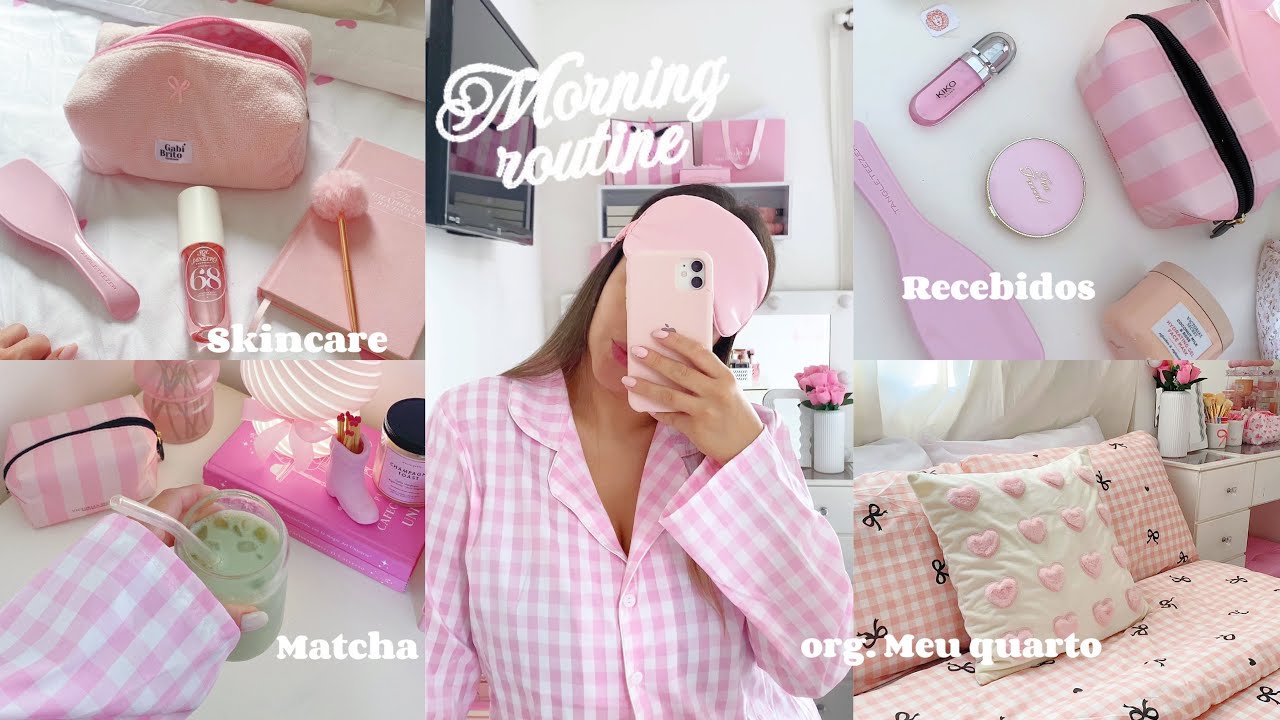 Rotina da Manhã | Matcha , skincare , dicas , recebidos e organização do quarto ✨🌸