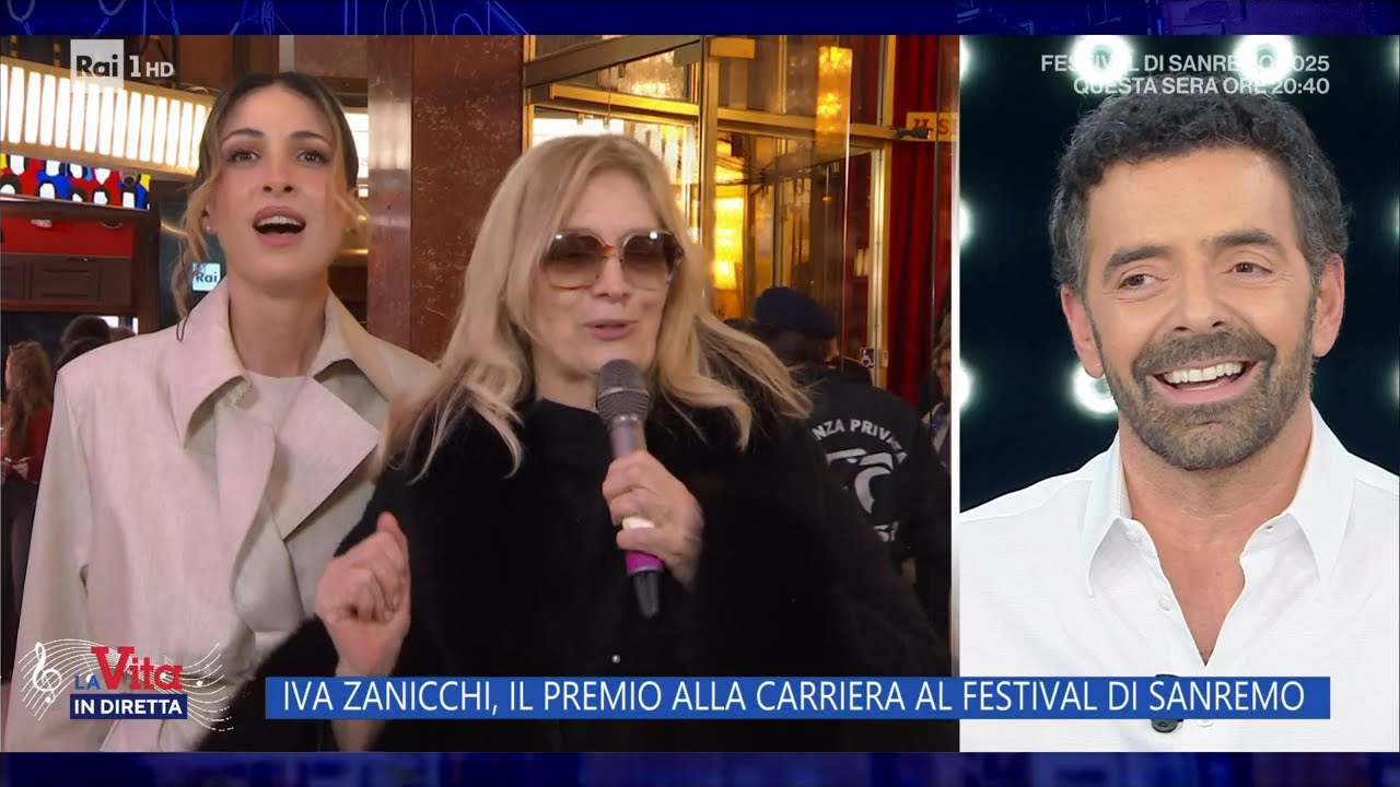Iva Zanicchi, l'intervista prima del Premio alla carriera - La vita in diretta 13/02/2025