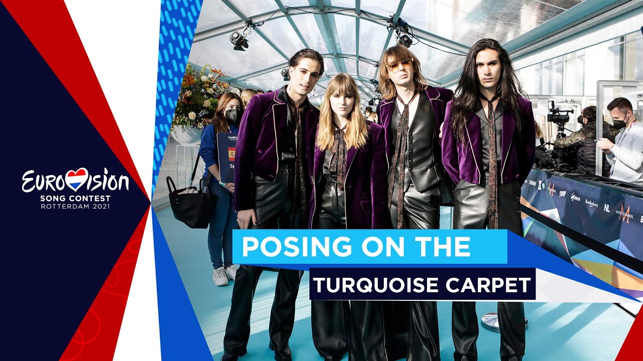 Posing on the Turquoise Carpet - Eurovision Song Contest 2021