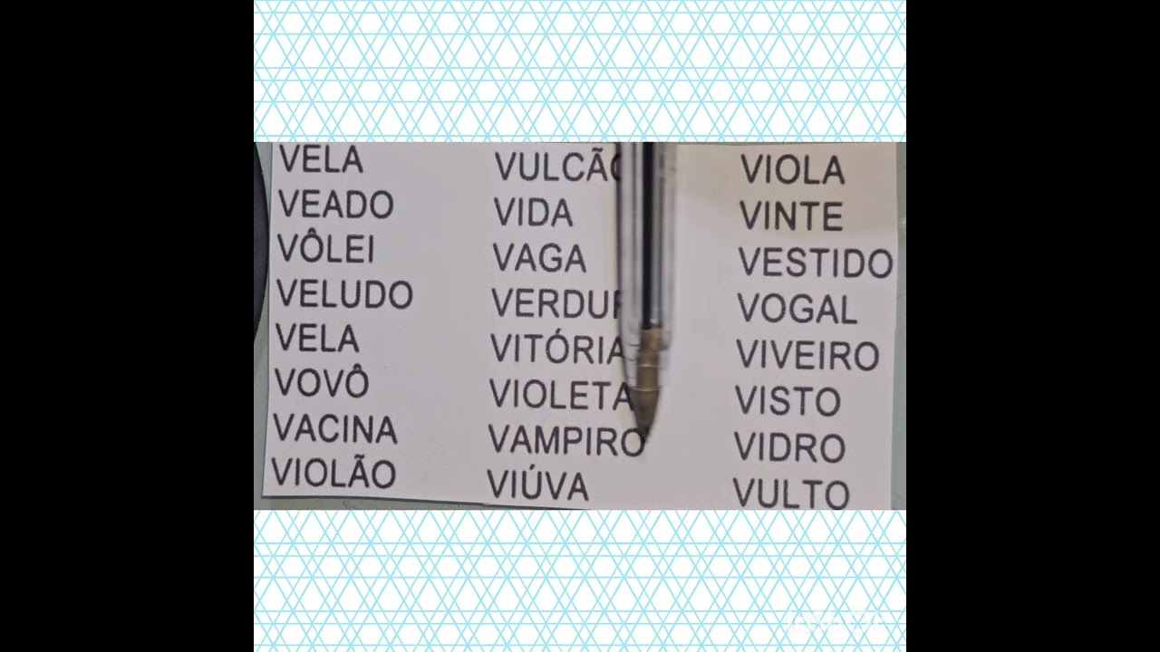 PALAVRAS  INICIADAS  COM  A  CONSOANTE  V ! PRÓ  IVANI  !