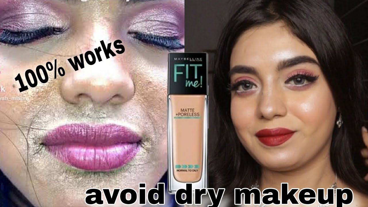Flawless base kaise achieve kre?✨ Maybelline fit me foundation se| Dry skin makeup hacks💄