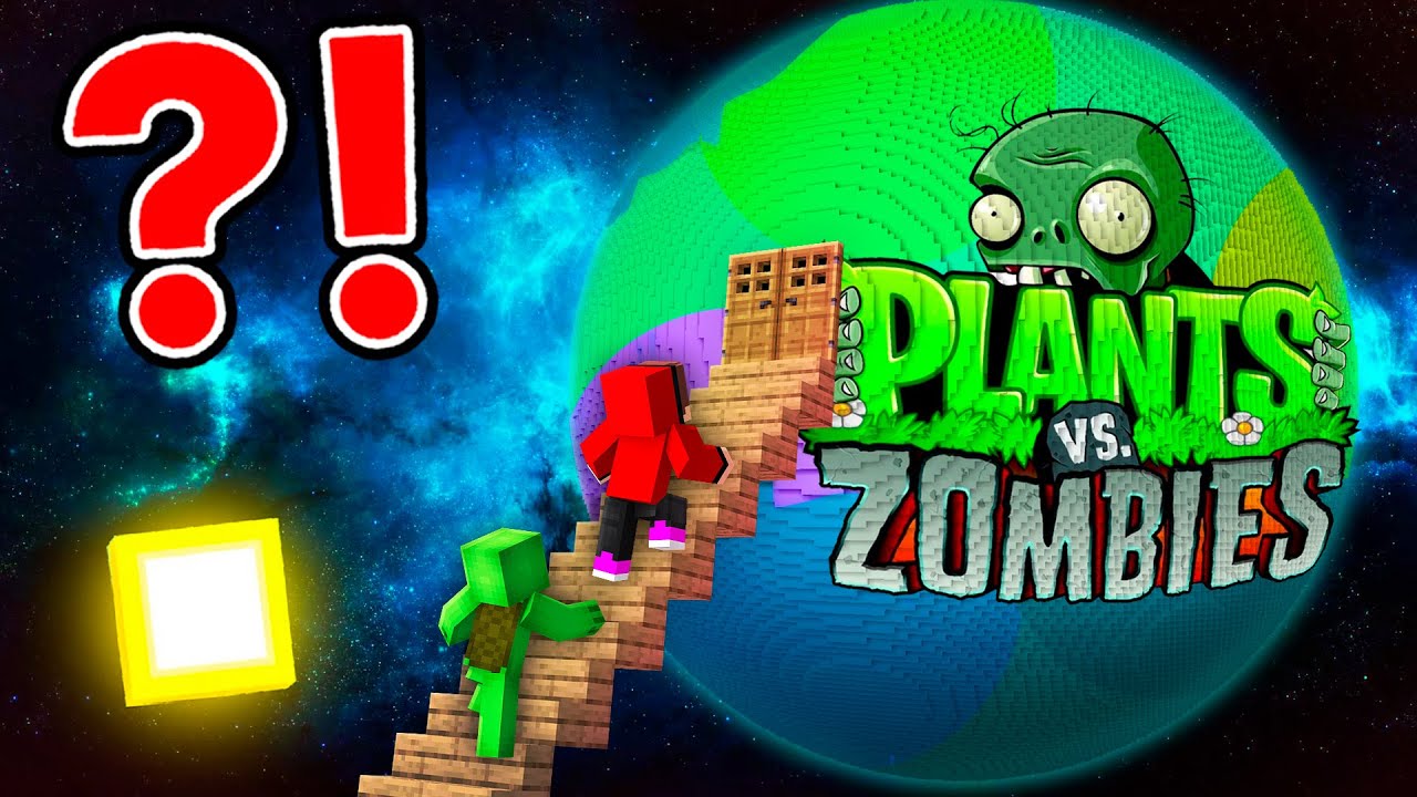 JJ and Mikey Found The LONGEST ROAD to PLANTS VS ZOMBIE PLANET in Minecraft - Maizen!