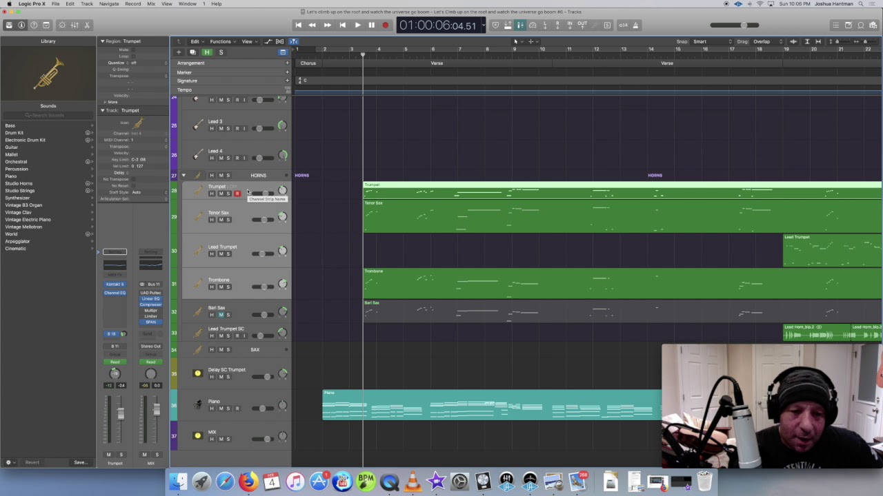 How to Arrange Funk Horns in Logic Pro X