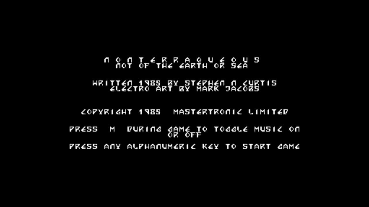 Nonterraqueous: Not of the earth or sea Amstrad cpc HD