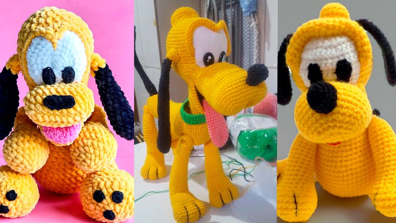 Pluto Amigurumi. Patrón parar hacerlo paso a paso