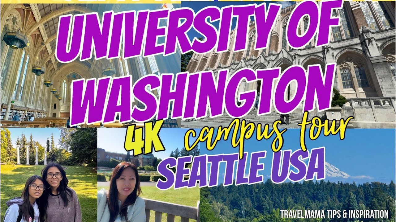 SEATTLE UNIVERSITY OF WASHINGTON CAMPUS 4K  walking tour | Inside Suzzallo Library 