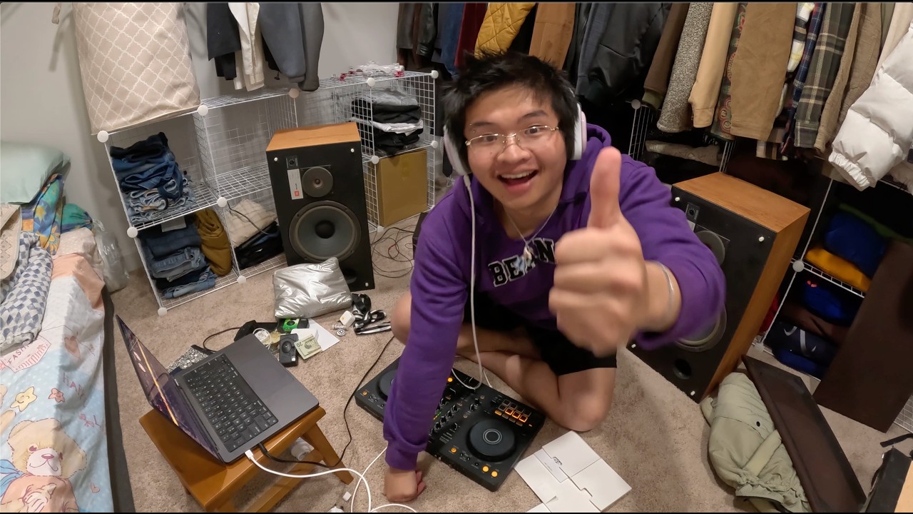 i did a 2 hour dj set in my basement