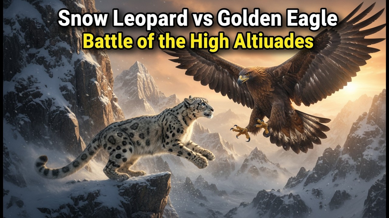 Snow Leopard vs Golden Eagle: Battle of the High Altitudes