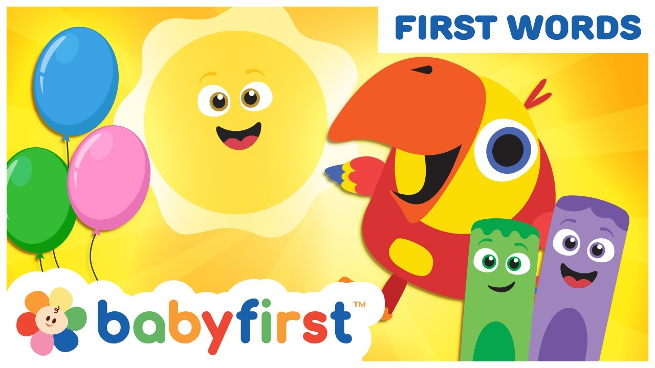 Toddler Learning Video Words w Color Crew & Larry | Learn ABC Alphabet & Animal Names | Baby FirstTV