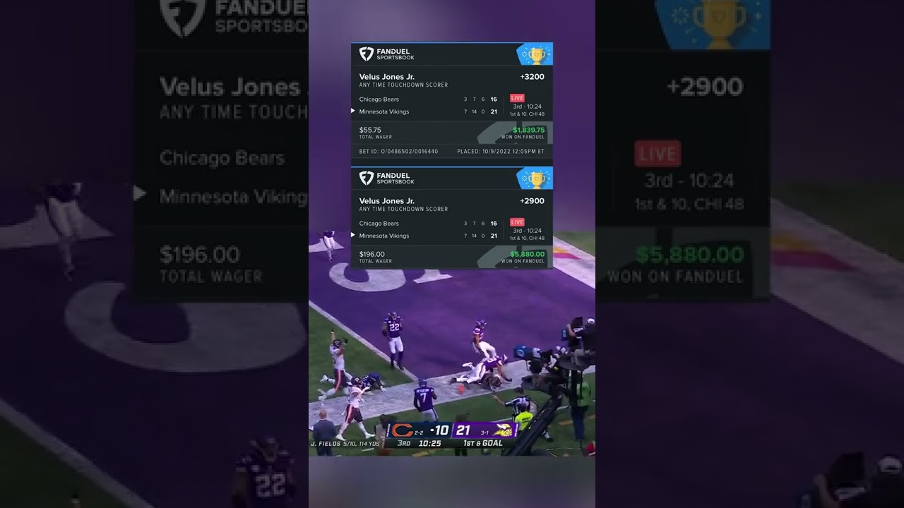 Won $7.4K thanks to Velus Jones Jr. 🤯