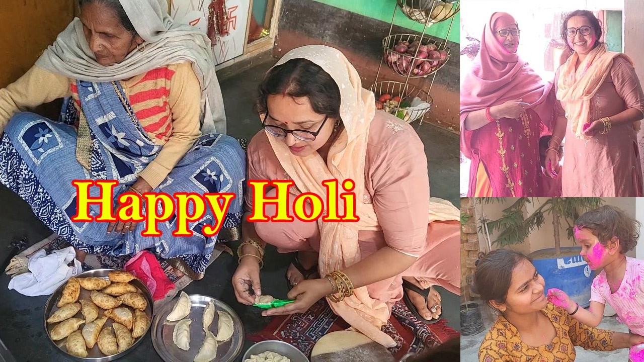 बच्चो के साथ रंगो वाली होली || UP Vlogger Boby Pal with Family.