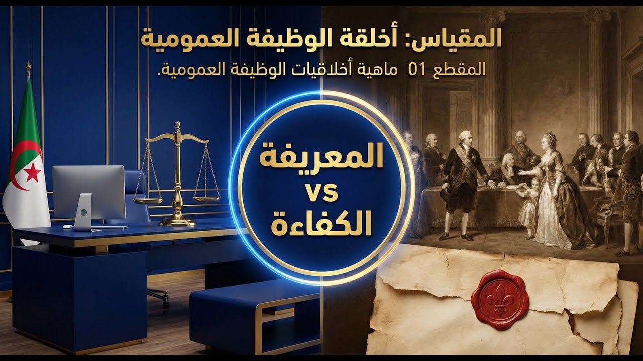 المقطع 01 ماهية أخلاقيات الوظيفة العمومية / أخلقة الوظيفة العمومية