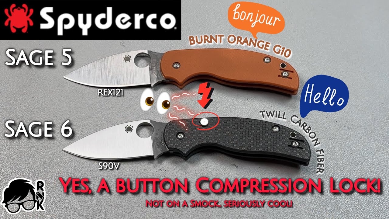 Review/impressions of the 2 Spyderco Sage knives… the REX121 Sage 5 & S90V Sage 6
