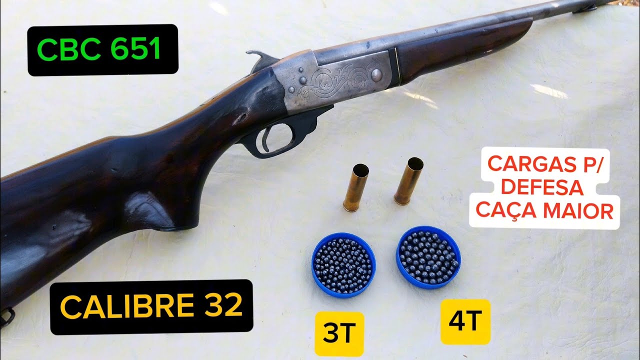 Espingarda CBC 651 Calibre 32 teste Com Chumbo 3T e Chumbo 4T VS chapa de ferro