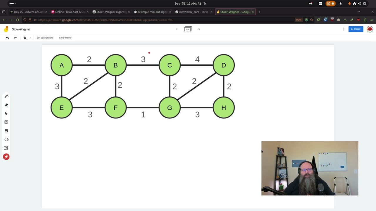 Advent of Code - Day 25 - Rust // Stoer-Wagner Minimum Cut Discussion and Implementation