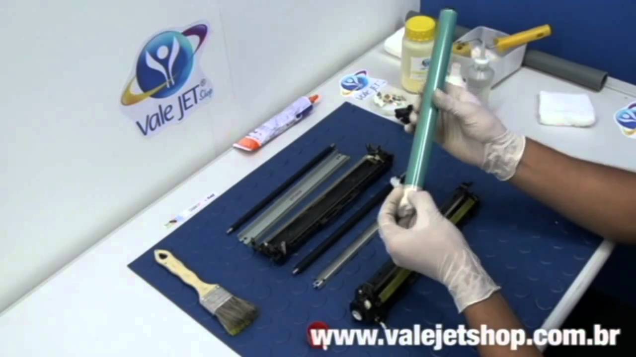 Vídeo Recarga Toner HP CP1215 | 1515 | CM1312 - Vídeo Aula Valejet.com