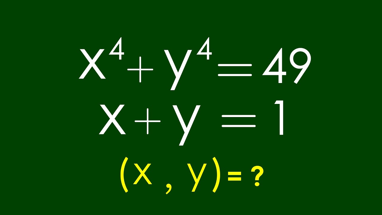 Интересная алгебраическая задача | Математическая олимпиада (x, y) = ?