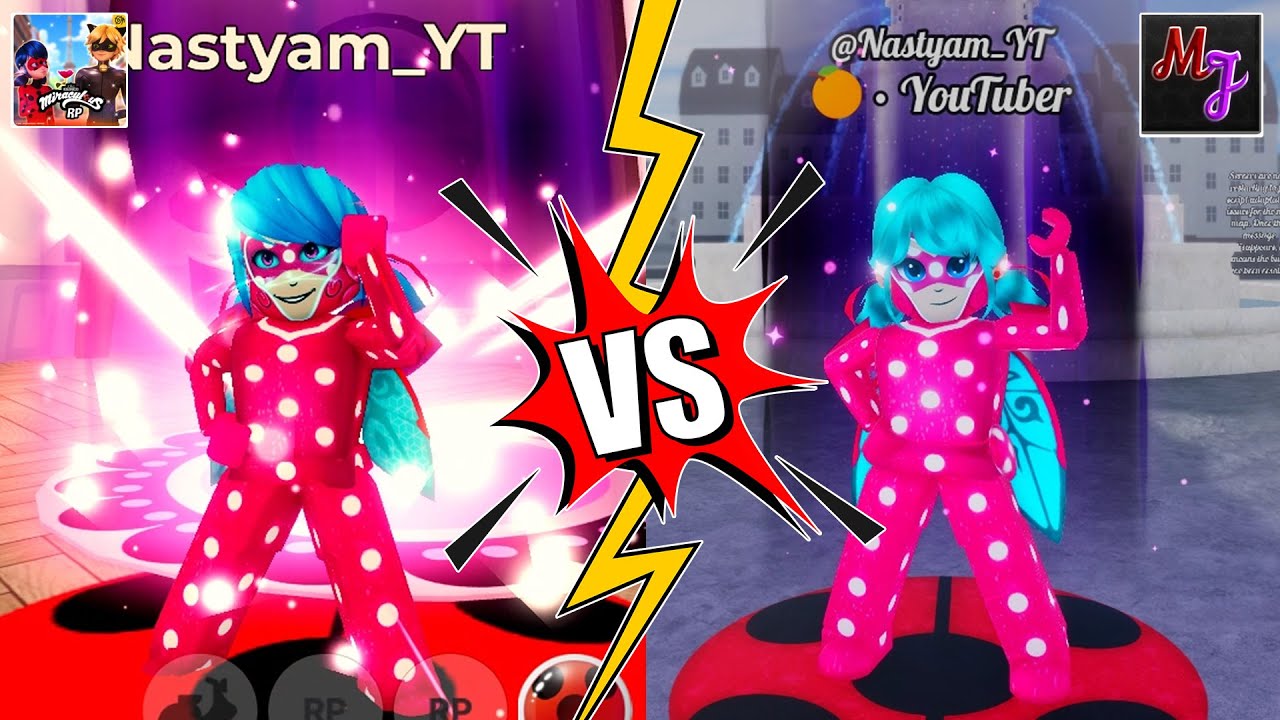 MIRACULOUS RP VS MAGIC JEWELS - TODOS TRANSFORMAÇOES (Comparação) - MIRACULOUS ROBLOX!