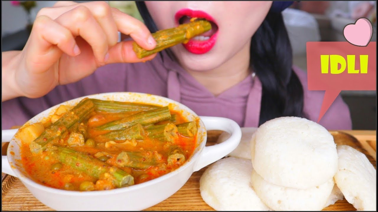 ASMR IDLI | DRUMSTICK CURRY | EATING SOUNDS NO TALKING