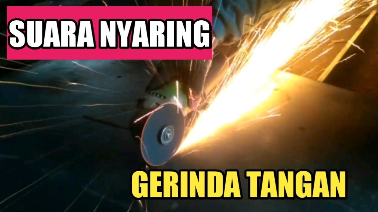 Suara nyaring gerinda tangan seperti dengar rupiah