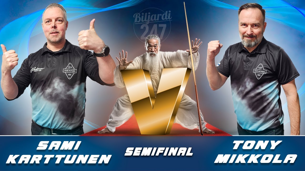 Seniors 45y: 10-Ball SEMIFINAL - Sami Karttunen vs Tony Mikkola