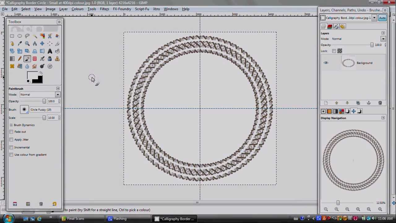 Circular Calligraphy Border - Medallion Detail - Part 3